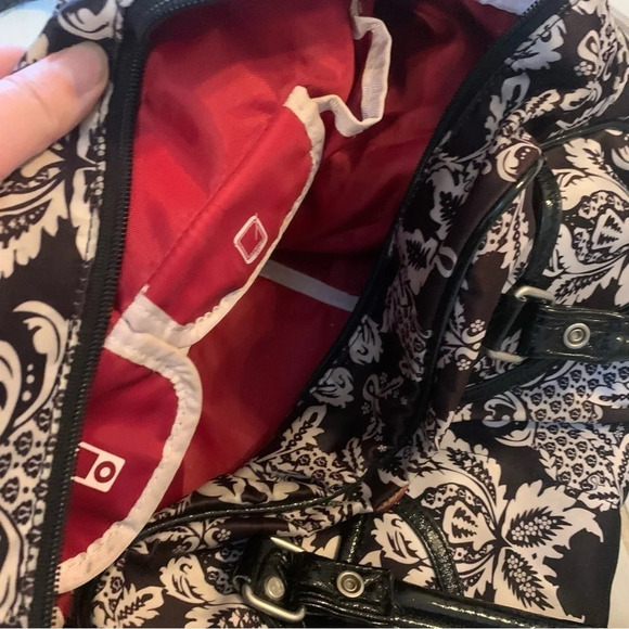 Lululemon Black White Floral  Lace Print Bag - Picture 5 of 11